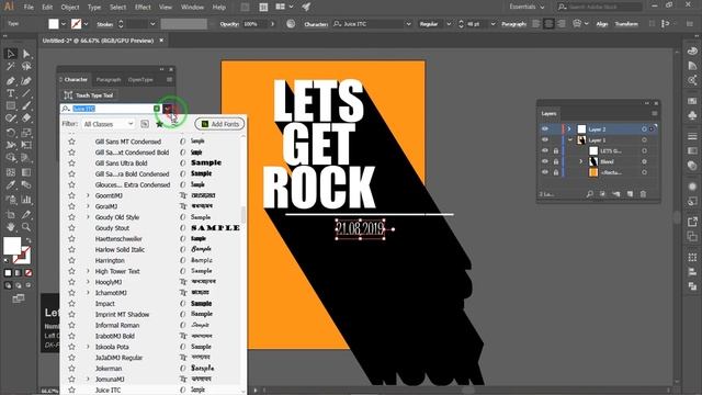 How to create a Flat music poster in Adobe Illustrator : adobe illustrator tutorial. смотреть онлайн