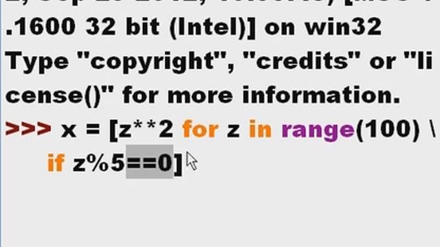 Python List Comprehension Example смотреть онлайн