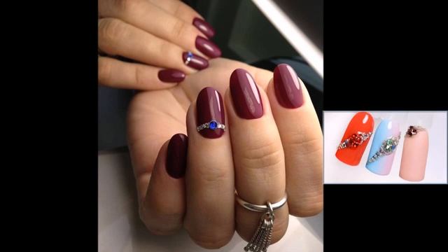 Маникюр со стразами. Manicure with rhinestones.? смотреть онлайн