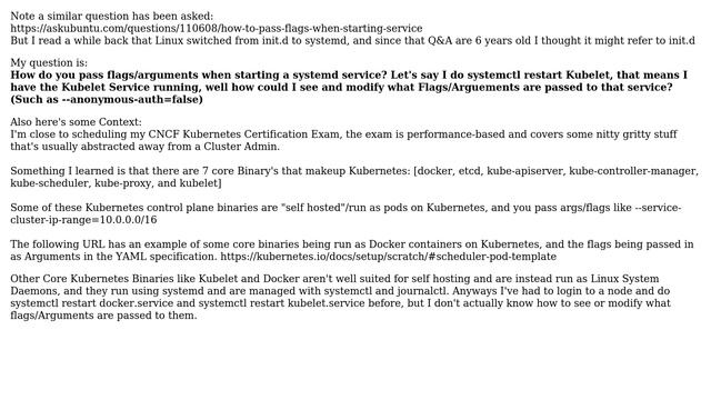 How do I pass flags when starting a systemd service? смотреть онлайн
