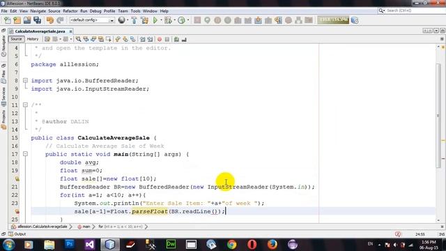 Simple Application Calculate Average Sale Item of Week in Java Netbeans смотреть онлайн