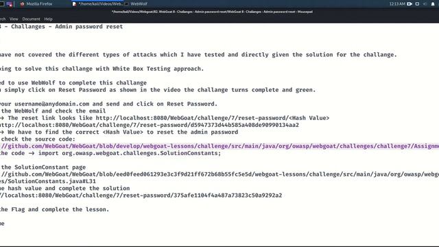 WebGoat 8 Challenges Admin password reset смотреть онлайн