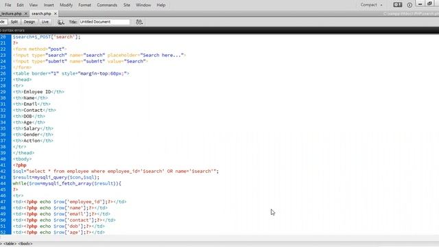 Lec 12 How to Search Data From Database Using PHP & MySQL смотреть онлайн