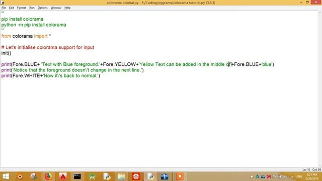Python Colorama Tutorial смотреть онлайн