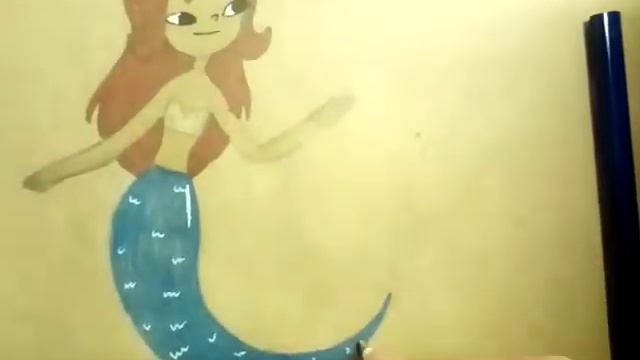 Первое видео. Рисую русалку ? смотреть онлайн