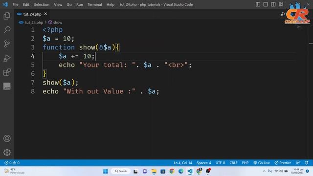 Function With Arguments by References in PHP Tutorial in Hindi / Urdu смотреть онлайн