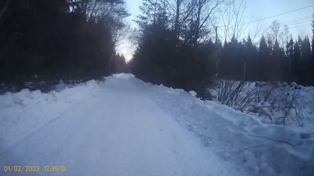 Видео за 01.02.2023 года еду домой вид задней камеры