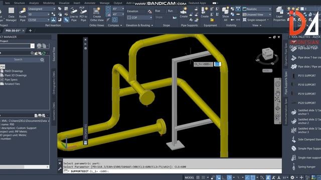 create, Edit and Generate MTO for Support Standard in AutoCAD Plant 3D. смотреть онлайн