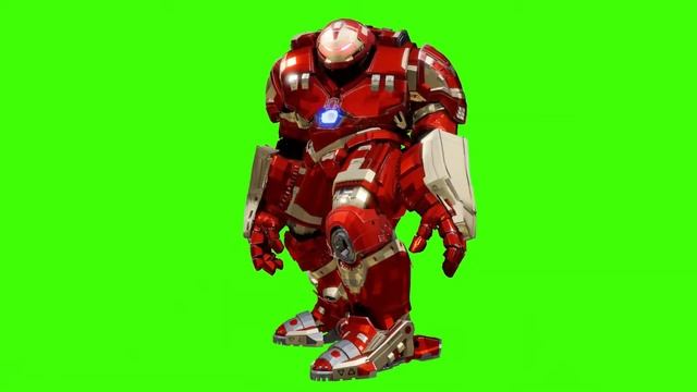 2 футажа Hulk и Hulkbuster на зеленом фоне