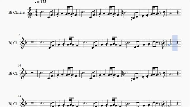 Clarinet Sheet Music: How to play Snowy by Toby Fox смотреть онлайн