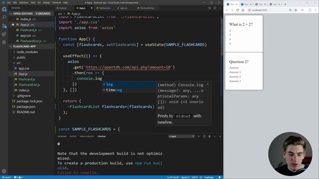 How To Build A Flashcard Quiz With React смотреть онлайн