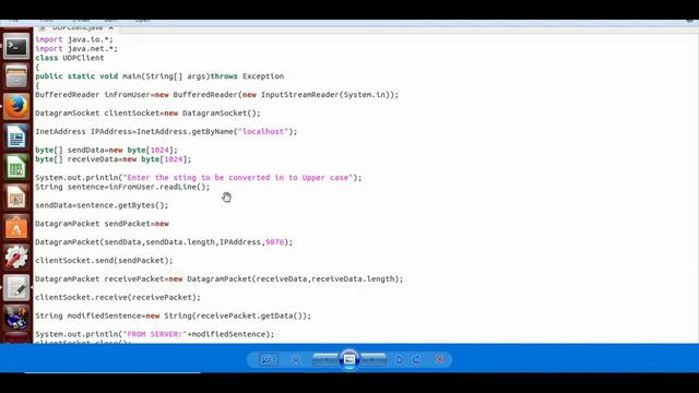 Computer Network Lab | VTU | Program 10 - UDP Socket Programming смотреть онлайн