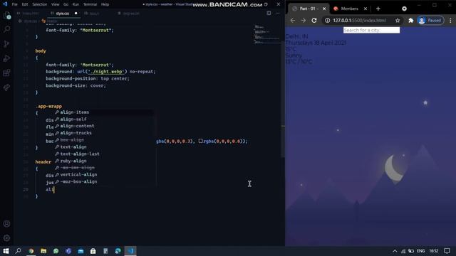Build A Weather App Using Html, css and javascript | Api Project | Part - 01 смотреть онлайн