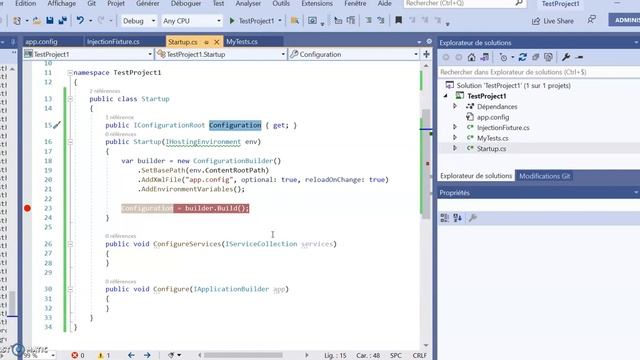 xUnit : add Startup to test project and dependency injection смотреть онлайн