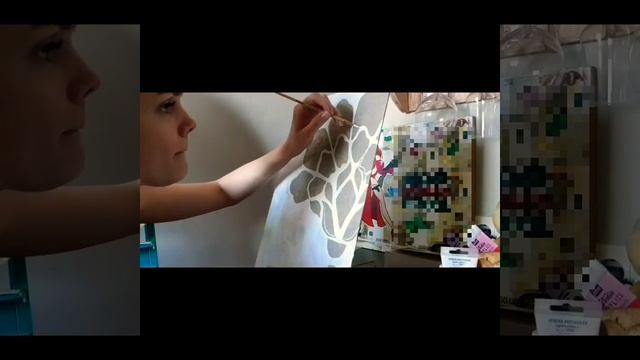 Картина акрилом поэтапно |как нарисовать интерьернуюкартину смотреть онлайн