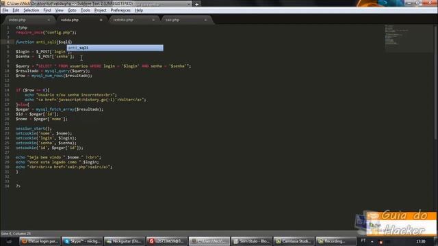 Explorando e consertando POST SQL Injection - Nickguitar.dll смотреть онлайн