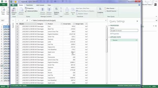 Combine Excel Worksheets in Power Query смотреть онлайн