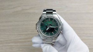Новый Зелёный G-Steel / Casio GST-B500AD-3A