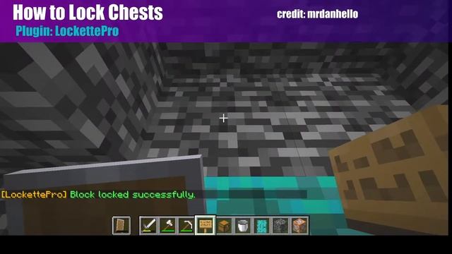 How to Lock Chests - Minecraft plugin: LockettePro смотреть онлайн