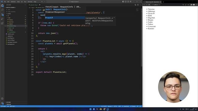 Fetching Data from an API - Next.js Course #4 смотреть онлайн