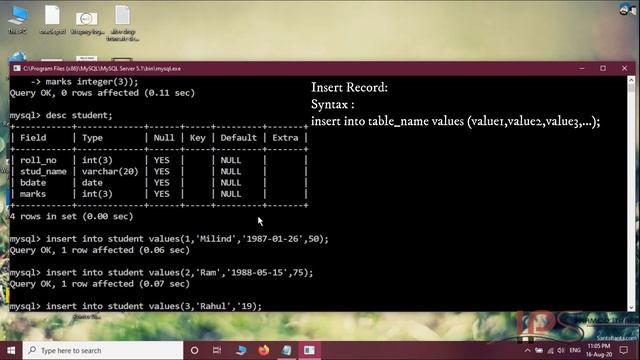 Create Table in My SQL Server 5.1 | Different ways to create table in My SQL Server 5.1 смотреть онлайн