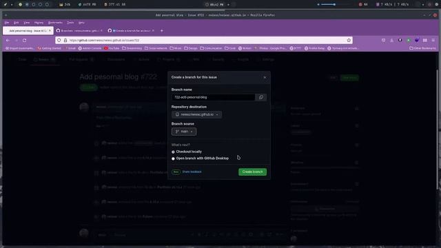 Github Tips: Create a branch for an issue in public beta смотреть онлайн