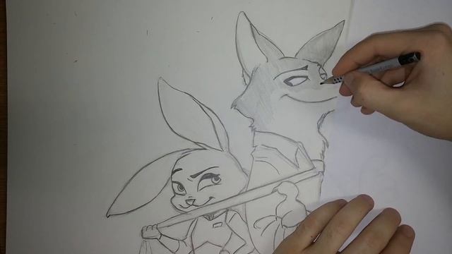 How to draw Nick Wilde and Judy Hopps from Zootopia /Как нарисовать Ника и Джуди из Зверополиса смотреть онлайн