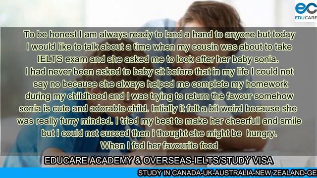 IELTS SPEAKING / CUE CARD / TIME WHEN YOU HELPED SOMEONE RECENTLY / EDUCARE ACADEMY KHANNA смотреть онлайн