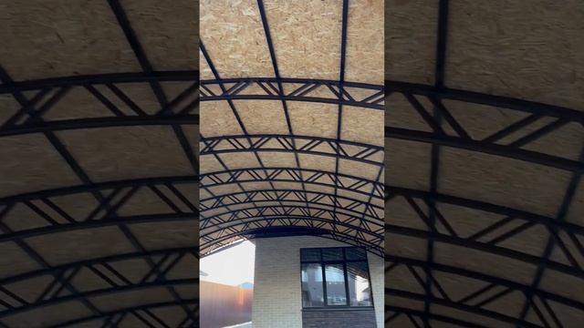 Навес из метало черепицы ?