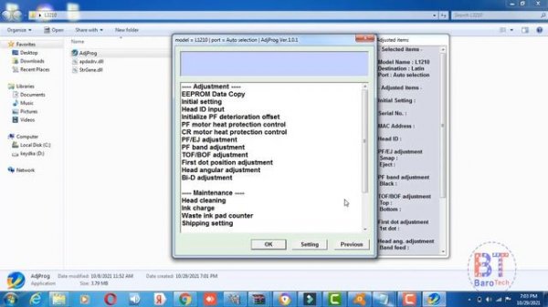 Epson L3210, Epson L3250, Epson L3251, Epson L3260 Adjustment Program Free Download