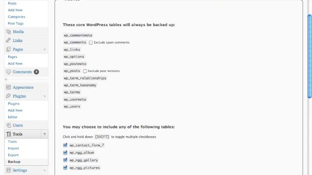 wordpress tutorial- Backing up your database смотреть онлайн