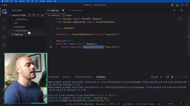 FastAPI with Jinja2 in UNDER 6 minutes смотреть онлайн