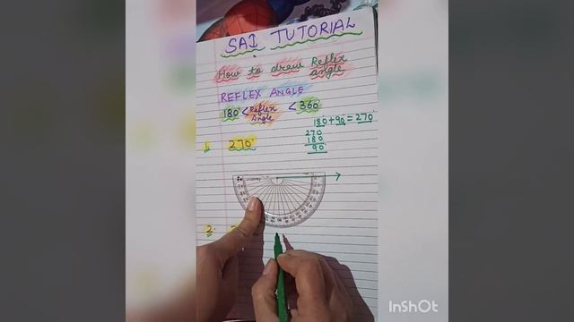 How to draw Reflex Angle with Protractor смотреть онлайн