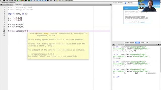 Crash course in Python for Calculus, part 12: Plotting functions using numpy arrays смотреть онлайн
