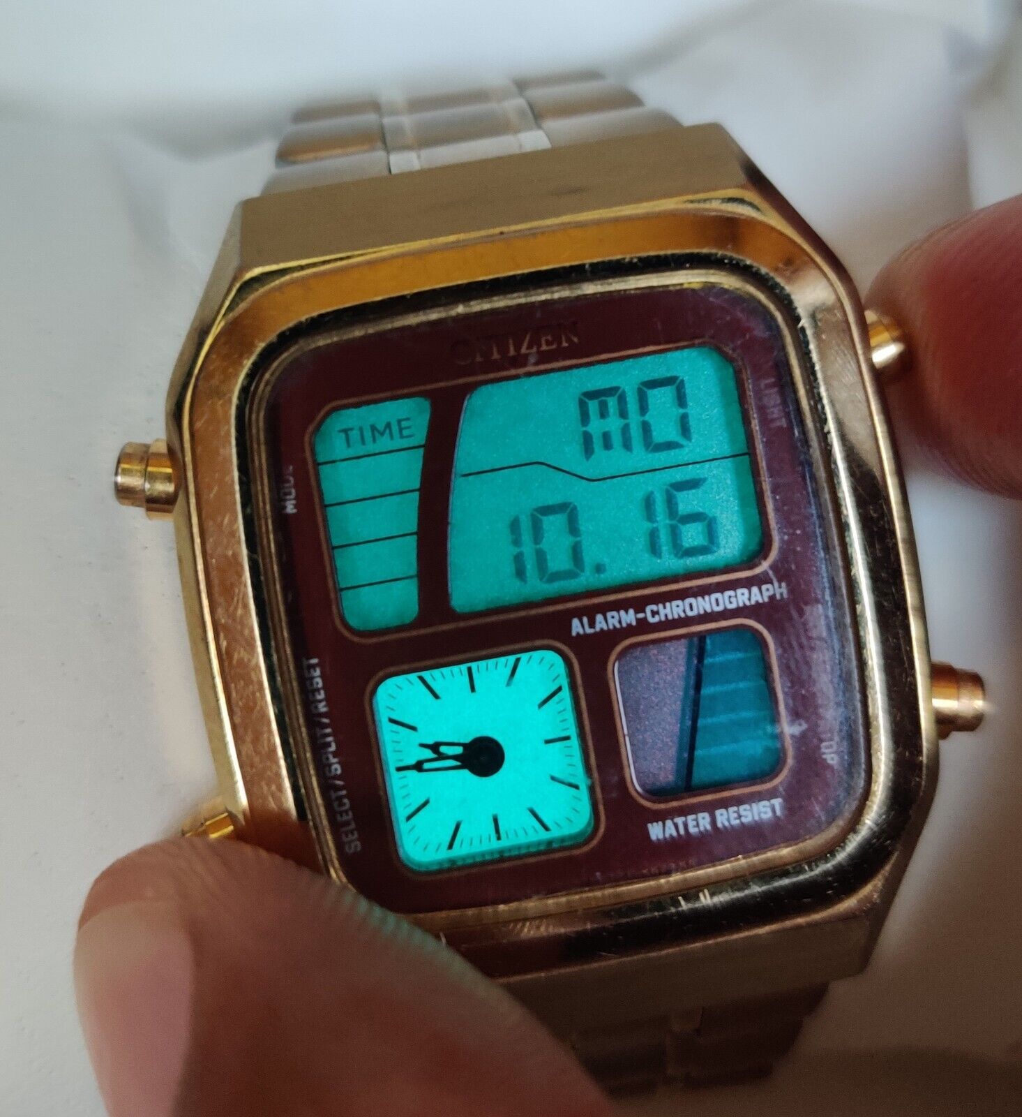 Citizen C350-Q00303K Винтажные золотые часы Citizen от Ana Digi, редкие часы Citizen.-Япония