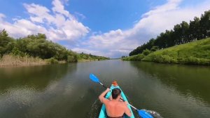 Первый спуск на воду надувного  каяка BLAU SEE BIG FISH 3