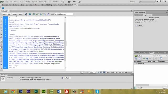 Dreamweaver | Add google map to your website смотреть онлайн