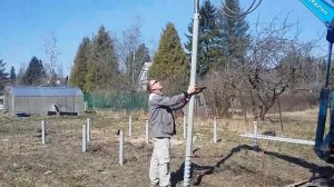 Установка свай типа шуруп