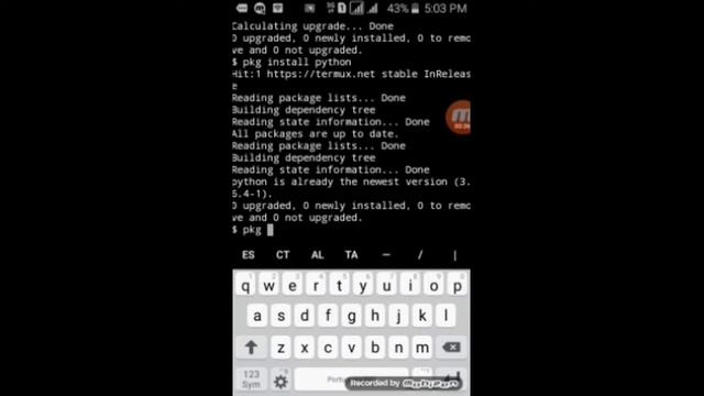 Como instalar o python no termux "-" смотреть онлайн