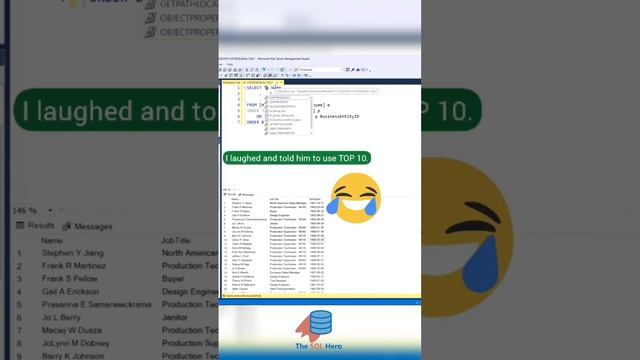 TOP HACK ??? #sql #top #datascience #sorting #dataengineering #dataanalytics #sqlserver #data смотреть онлайн