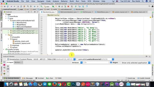 Android Tutorial - #19 Android Recyclerview onClickListener смотреть онлайн