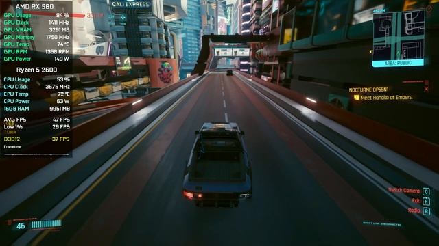 Cyberpunk 2077 Patch 1.6 - RX 580 - Ryzen 5 2600 - AMD FSR 1.0 - All Settings Tested смотреть онлайн