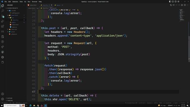 65. Perform Post, PUT and Delete Fetch API Request using the Posts data - AJAX смотреть онлайн