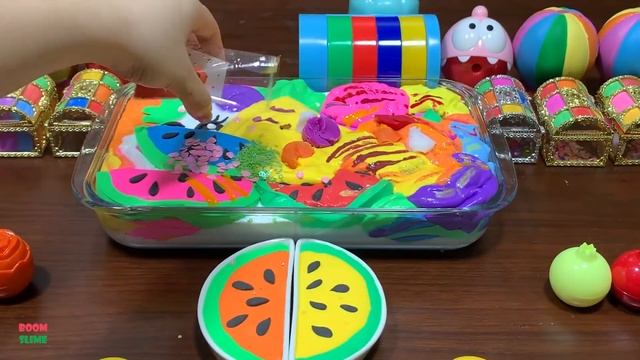 SATISFYING WITH CLAY PIPING BAG & FOAM SLIME And GLITTER|Mixing Random Things Into GLOSSY Slime#195