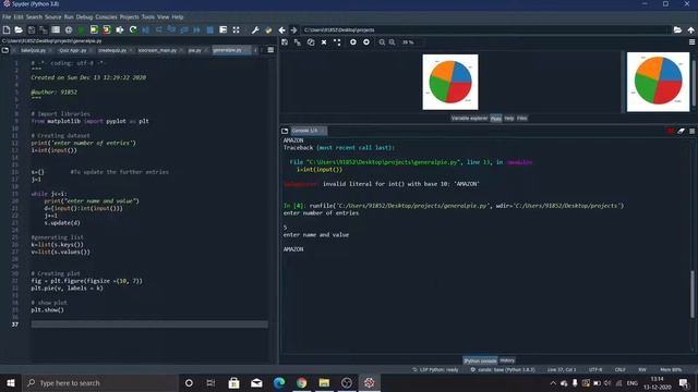Pie chart for dictionary elements.(General pie) смотреть онлайн