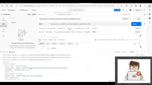 Learning Postman - Lesson 5 - Write raw body JSON data :: تعلم البوستمان - ساعي البريد смотреть онлайн