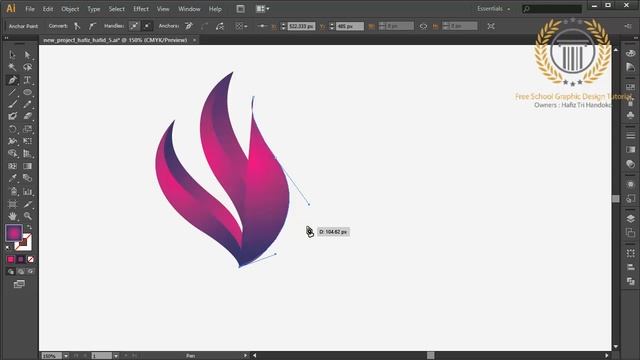 Making 3d logo design for beginner use pen tool in adobe illustrator cs6 | logo design illustrator смотреть онлайн