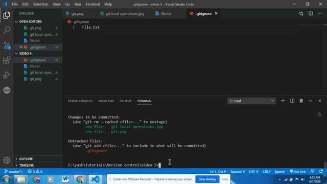Setting up gitignore file | Introduction to git | Software development basics смотреть онлайн