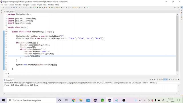 Stringbuilder Java | Java Tutorial für Fortgeschrittene смотреть онлайн
