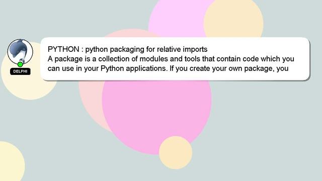 PYTHON : python packaging for relative imports смотреть онлайн